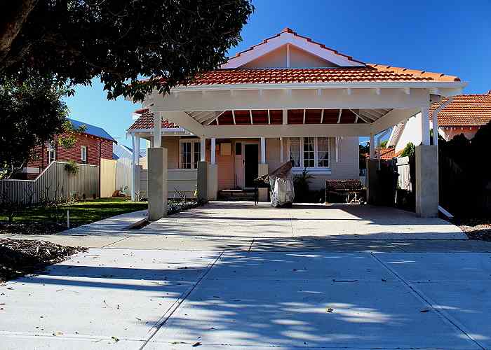 Timber Carport with tiled Dutch gable roof